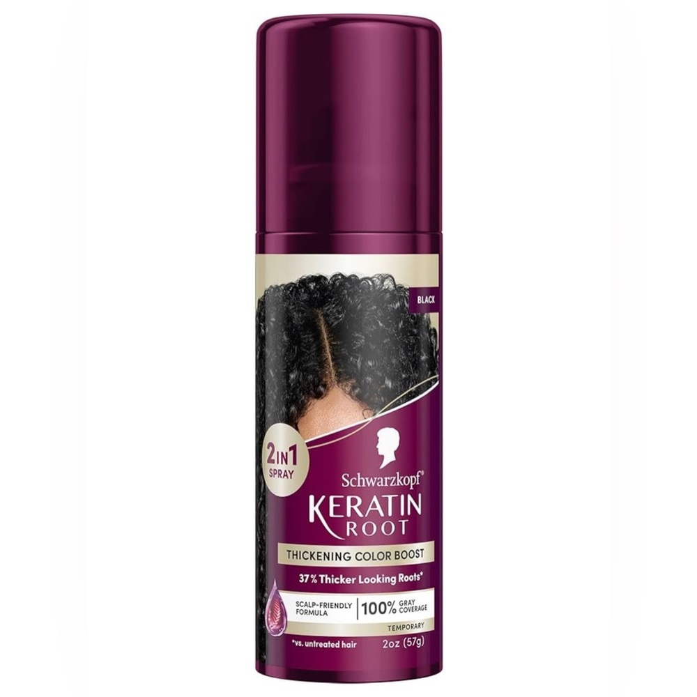 NWT Schwarzkopf Keratin Root Thickening Spray in Black 2 oz